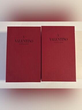 *Lot of 2 Valentino Garavani 100% Authentic Red Empty Shoe Gift Box w/ Dust Bag